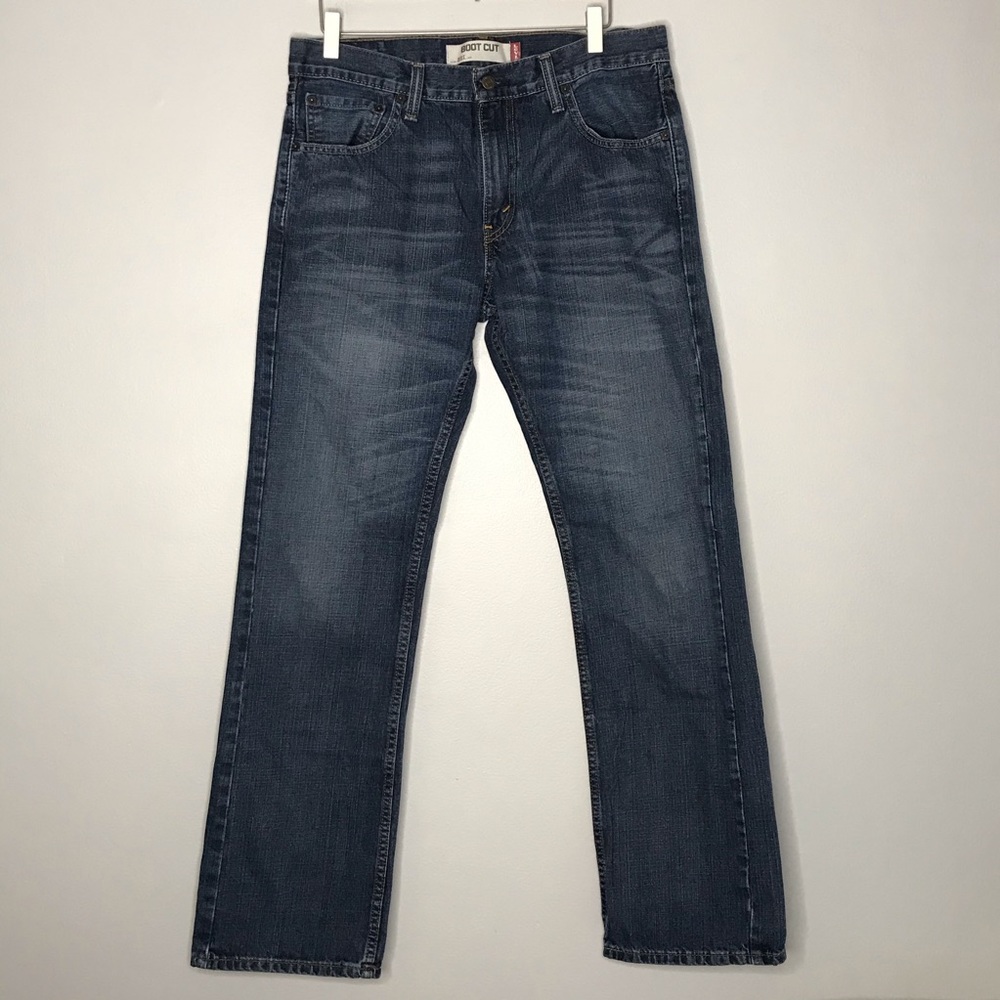 Levi's 527 Boot Cut Dark Wash Blue Jeans Sz 33x32